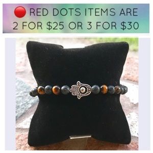 🔴SALE ! Men or women Tiger eye hamsa bracelet